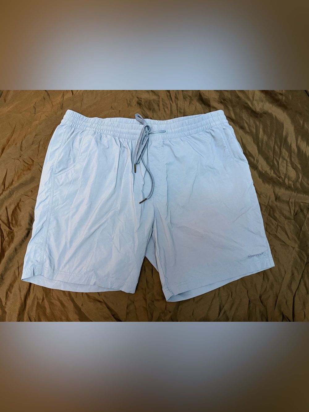 Marmot Sky Blue Men’s Elastic Drawstring Shorts 2XL